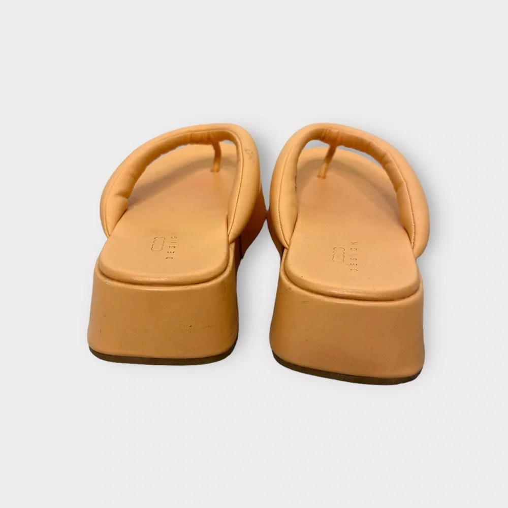 ASOS Pastel orange, platform flip flops - Picture 4 of 8